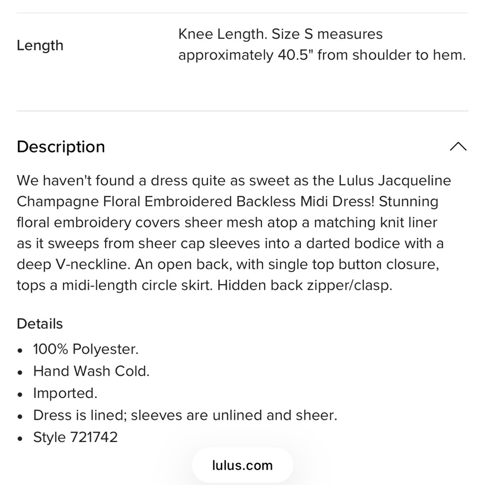 Lulus Jacqueline Floral Embroidered Open Back Dres - Picture 2 of 12